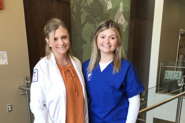 Shenandoah University nursing students Hayley and Stacy Seabright